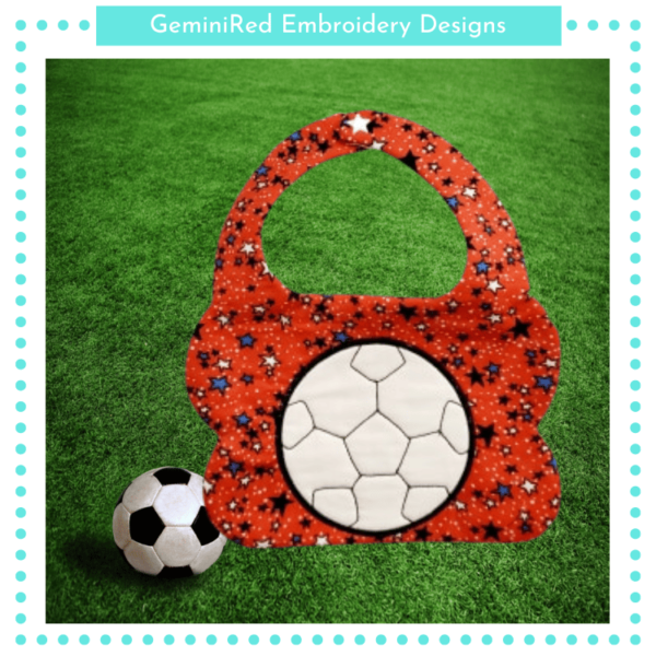 Soccer Appliqué Bib {Two Sizes}