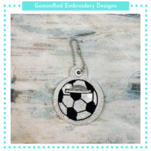 Soccer Coin Keeper Key Fob {Eyelet}