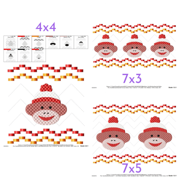 Sock Monkey Faux Smock {Three Sizes} - Image 2