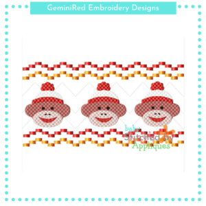 Sock Monkey Faux Smock {Three Sizes}
