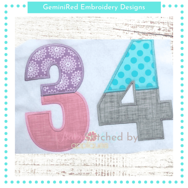 Split Appliqué Numbers {Four Sizes} - Image 2