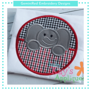 Split Circle Elephant Mascot {Four Sizes}