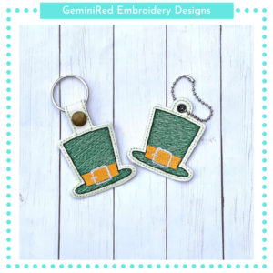 St. Patrick's Hat Key Fob {Eyelet & Snap}