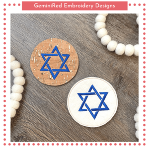 Star of David Coaster {4x4}
