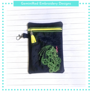 Steampunk Dragon Zipper Bag {Two Sizes}
