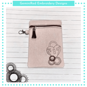 Steampunk Heart Lock Bag {Three Sizes}