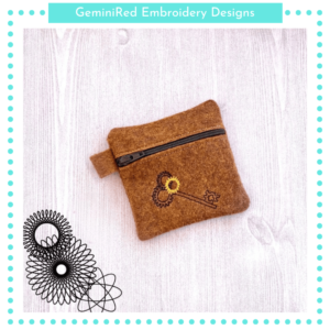 Steampunk Key Zipper Bag {Three Sizes}