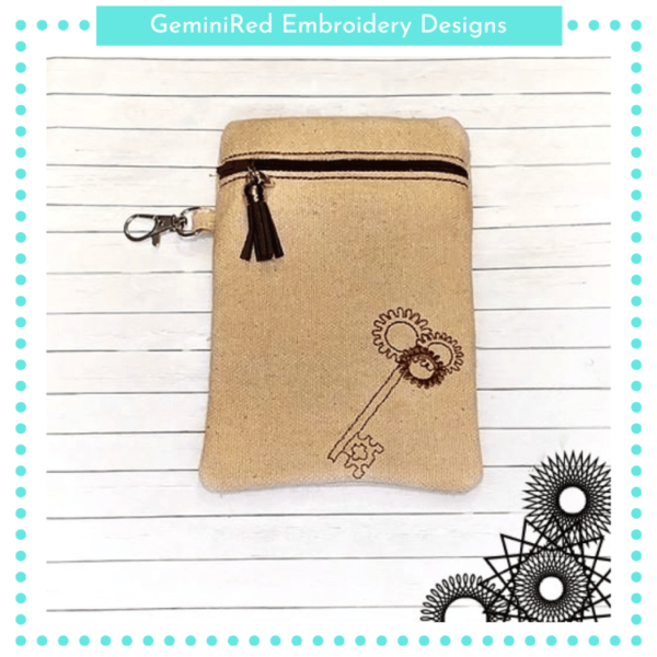 Steampunk Key Zipper Bag {Three Sizes} - Image 2