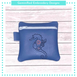 Steampunk Seahorse Zipper Bag {Three Sizes}