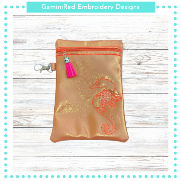 Steampunk Seahorse Zipper Bag {Three Sizes} - Image 2