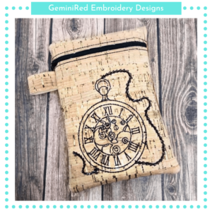 Steampunk Watch Zipper Bag {Three Sizes}
