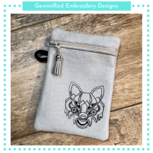 Steampunk Wolf Zipper Bag {Three Sizes}