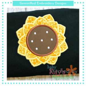 Sunflower Appliqué {Four Sizes}