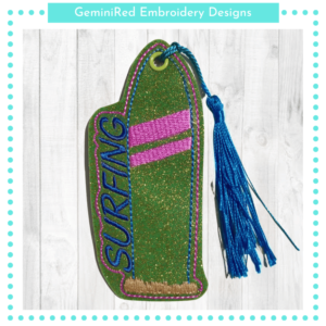 Surf Board Bookmark {4x4}