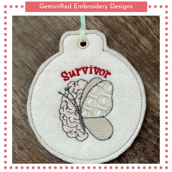Survivor (Stroke) Ornament {4x4} - Image 2