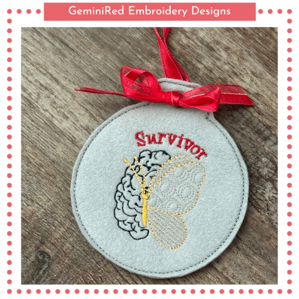 Survivor (Stroke) Ornament {4x4} - Image 3