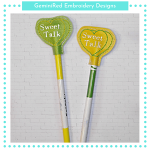 Sweet Talk Pencil Topper {4x4}