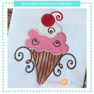 Swirly Ice Cream Cone {Four Sizes}