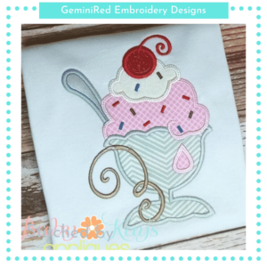 Swirly Ice Cream Sundae {Four Sizes}