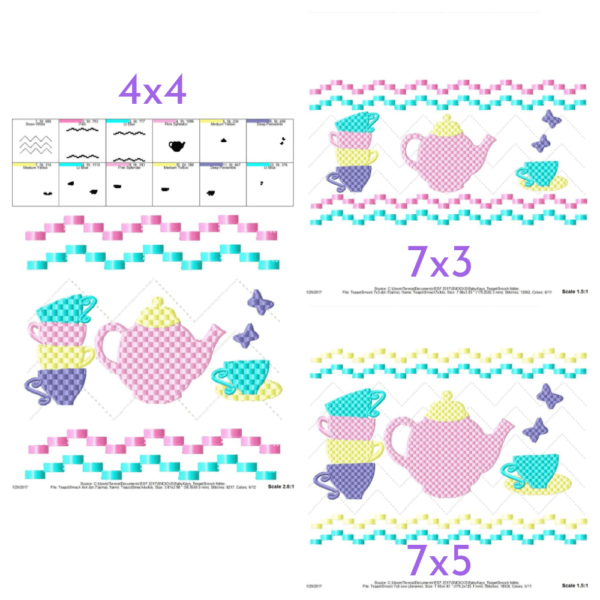 Tea Pot Faux Smock {Three Sizes} - Image 2