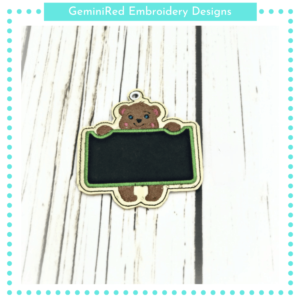 Teddy Bear Gift Tag Ornament {4x4}