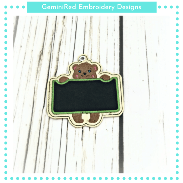 Teddy Bear Gift Tag Ornament {4x4}