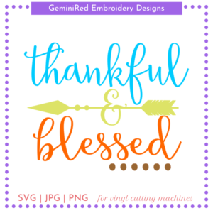 CUT FILE - Thankful & Blessed