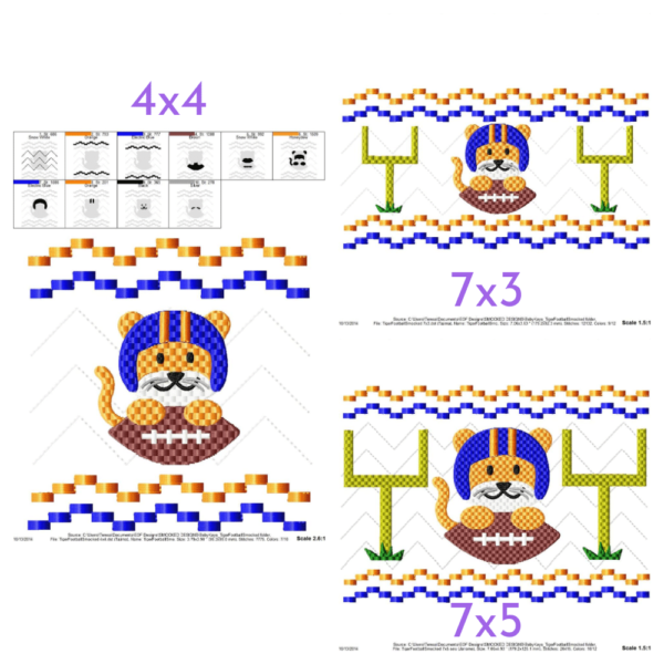Tiger Football Faux Smock {Three Sizes} - Image 2