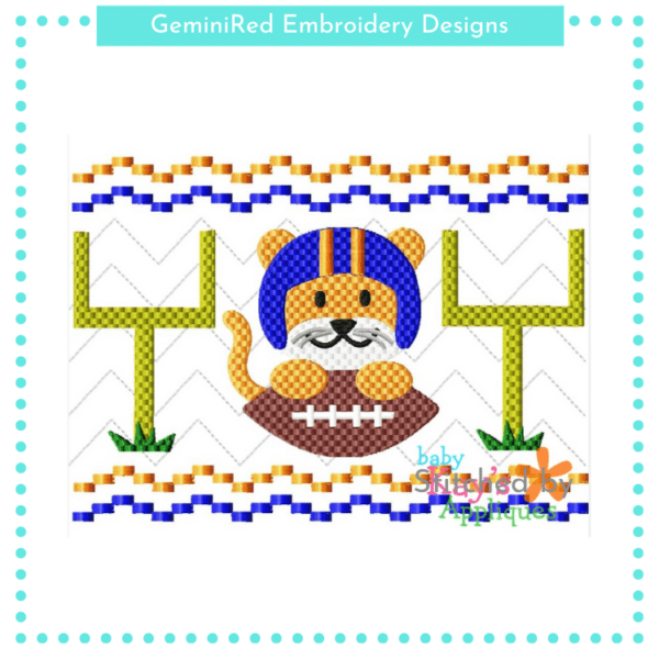 Tiger Football Faux Smock {Three Sizes}