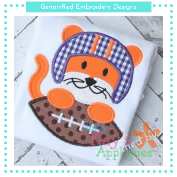 Tiger on Football {Four Sizes}