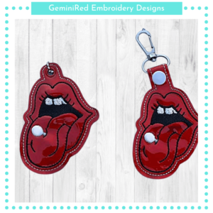 Tongue Ring Key Fob {Eyelet & Snap}