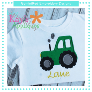 Tractor Appliqué {Four Sizes}