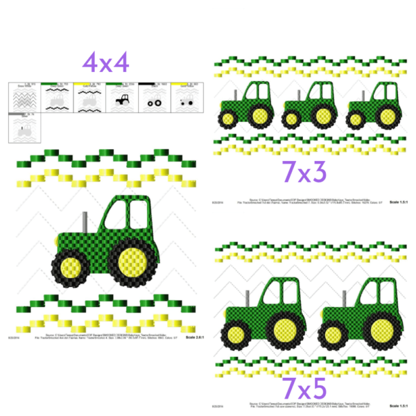 Tractor Faux Smock {Three Sizes} - Image 2