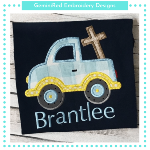 Truck with Cross {Four Sizes}