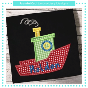 Tug Boat Appliqué {Four Sizes}