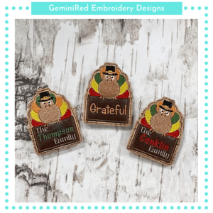 Turkey Gift Tag Ornament {4x4}