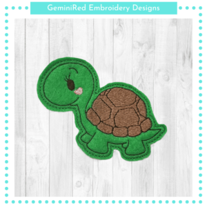 Turtle Play Animal Feltie {4x4}