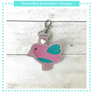 Tweet Bird Key Fob {Eyelet & Snap}