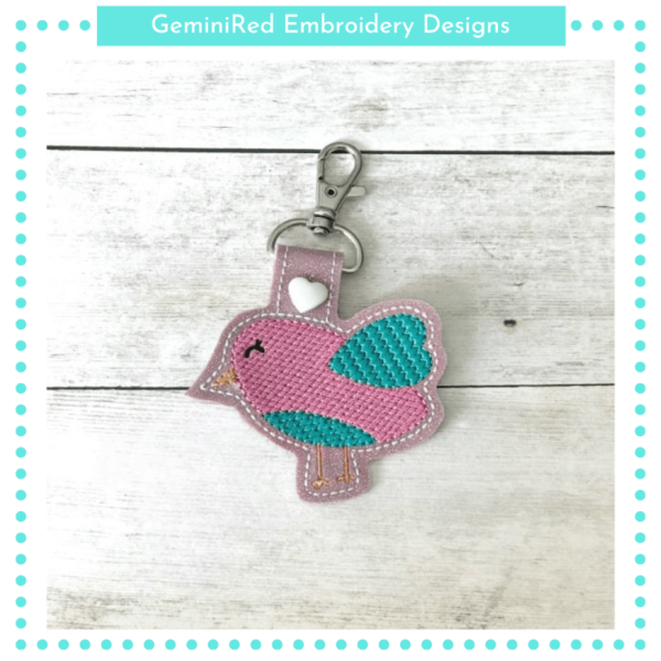 Tweet Bird Key Fob {Eyelet & Snap}