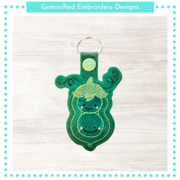 Two Peas in a Pod Key Fob {Eyelet & Snap} - Image 2