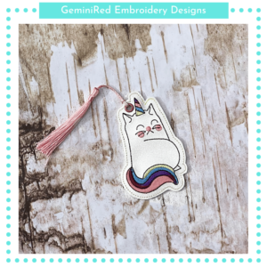 Unicorn Kitty Bookmark {4x4}