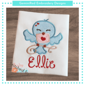 Valentine Bird with Envelope {Four Sizes}