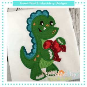 Valentine Dino {Five Sizes}