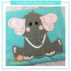 Valentine Elephant Girl {Four Sizes}