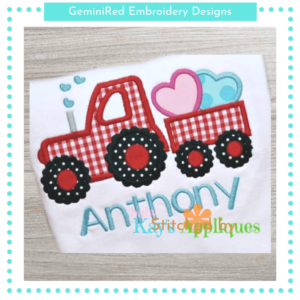 Valentine Tractor {Four Sizes}