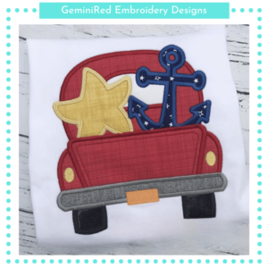 Vintage Truck with Star & Anchor {Four Sizes}