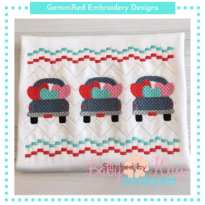 Vintage Truck with Hearts Faux Smock {Three Sizes}