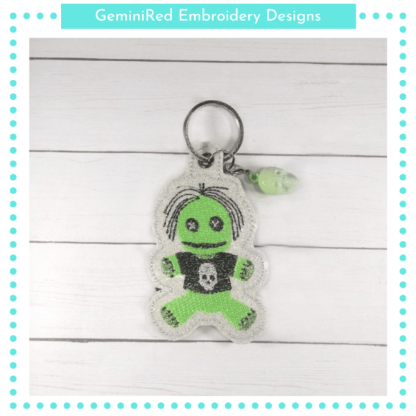 Voodoo Doll Key Fob {Eyelet & Snap} - Image 2
