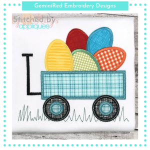 Wagon with Eggs {Four Sizes}