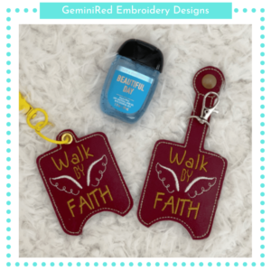 Walk by Faith Sanitizer Holder {Eyelet & Snap}